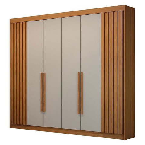 Guarda Roupa Casal 6 Portas São Carlos Cinamomo Off White – Leifer Móveis