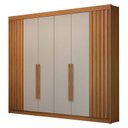 Ver imagem 1 de Guarda Roupa Casal 6 Portas São Carlos Cinamomo Off White – Leifer Móveis