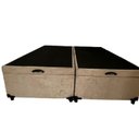 Ver imagem 1 de Cama Box Baú Queen Bipartido Suede Bege Com Pistão A Gás