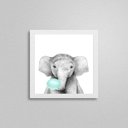 Ver imagem 2 de Quadro Quadrado Elefante Chiclete 20x20cm:Madeira branca
