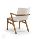 Ver imagem 3 de Cadeira Zara - Acabamento Champagne Tecido Fit Creme