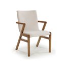 Ver imagem 1 de Cadeira Zara - Acabamento Champagne Tecido Fit Creme