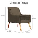 Ver imagem 6 de Poltrona Decorativa Ariane Linho Cores - DS Estofados - CACAU
