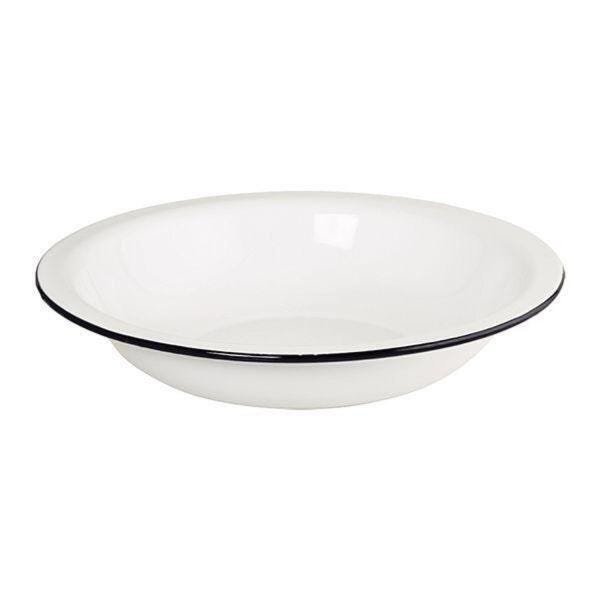 Bacia Esmaltada Branca 28 cm