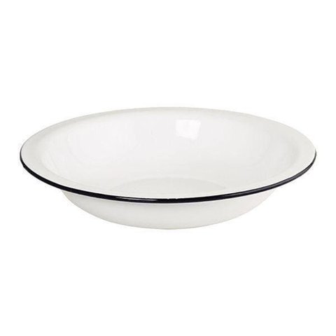 Bacia Esmaltada Branca 28 cm