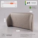 Ver imagem 4 de Cabeceira Estofada Alure para Cama Queen de 160cm Orgânica Curva Courissimo Bege - Desk Design