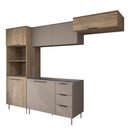 Ver imagem 1 de Cozinha Completa Modulada 9 Portas 3 Gavetas Imperial/fume - Panorama Móveis