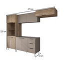 Ver imagem 3 de Cozinha Completa Modulada 9 Portas 3 Gavetas Imperial/fume - Panorama Móveis