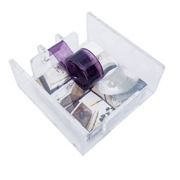 Porta Guardanapo em Acrílico Premium 14x14cm Roxo - 3