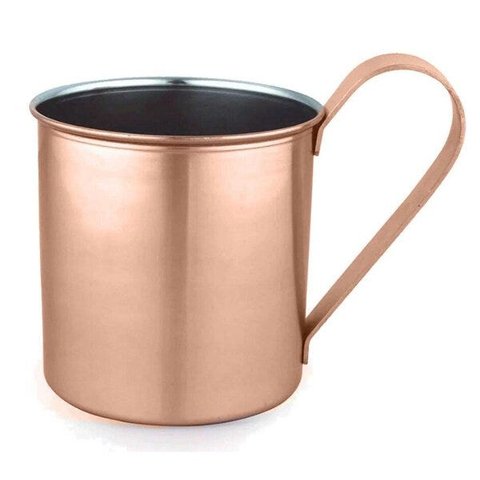 Caneca Moscow Mule Lisa 450ml Aço Inox Rosê Gold Cor Cobre