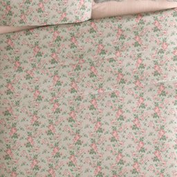 Jogo de Cama Casal 4 Peças Essenciale 100% Algodão Toque Macio C/ Elástico:larissa - 2