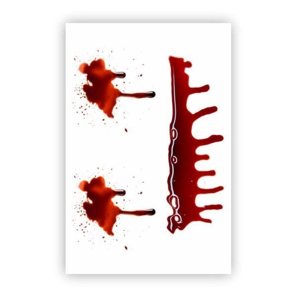Lançamento Adesivo Halloween Mancha De Sangue A4 Mod03 - 1
