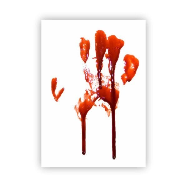 Lançamento Adesivo Halloween Mancha De Sangue A4 Mod01