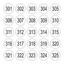 Ver imagem 1 de Adesivo Numerado 301 A 500 Redondo Fundo Branco Medida 1 Cm