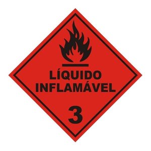 360 Adesivo Etiqueta Líquido Inflamável 3 Produtos Perigosos
