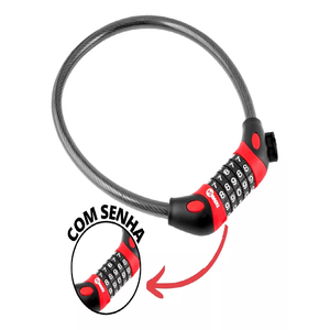 Cadeado P/bicicleta 60cm C/segredo Nove54 3252954060