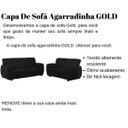 Ver imagem 2 de Capa de Sofá Agarradinha Gold 2 e 3 lugares - King - Chumbo