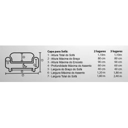 Capa de Sofá Agarradinha Gold 2 e 3 lugares - King - Chumbo - 3