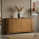 Ver imagem 1 de Buffet Aparador Curvo em MDF 4 Portas 160cm Cinamomo Serena