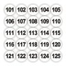 Adesivos Numerados 101 A 200 Redondo Fundo Branco Medida 5cm - 1