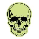 Ver imagem 1 de Adesivo Brilha No Escuro Caveira Terror 49cm X 35,9 Cm