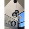 Lustre Pendente para Sala Pé Direito Duplo Trio Ball P7 - Preto - 4