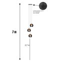 Ver imagem 4 de Lustre Pendente para Sala Pé Direito Duplo Trio Ball P7 - Preto