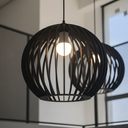 Ver imagem 3 de Lustre Pendente para Sala Pé Direito Duplo Trio Ball P7 - Preto