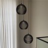 Lustre Pendente para Sala Pé Direito Duplo Trio Ball P7 - Preto - 2