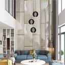 Ver imagem 2 de Lustre Pendente para Sala Pé Direito Duplo Trio Ball P7 - Preto