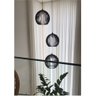 Lustre Pendente para Sala Pé Direito Duplo Trio Ball P7 - Preto - 3