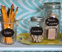 Ver imagem 3 de Kit 2 Cartelas Etiqueta Quadro Negro Adesivo Potes Organizador Bazar