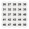 Adesivos Numerados 1 A 50 Redondo Fundo Branco Medida 3cm - 2
