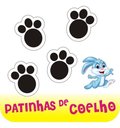 Ver imagem 2 de Kit 2 Cartelas 50 Adesivos Patinhas De Coelho Pegada Para Páscoa Em Vinil