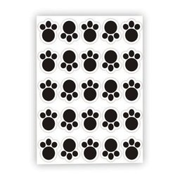 Kit 2 Cartelas 50 Adesivos Patinhas De Coelho Pegada Para Páscoa Em Vinil - 1