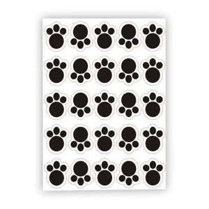Kit 2 Cartelas 50 Adesivos Patinhas De Coelho Pegada Para Páscoa Em Vinil