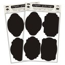 Ver imagem 1 de Kit 2 Cartelas Etiqueta Quadro Negro Vinil Adesivo Para Potes Grandes