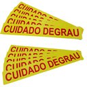 Ver imagem 1 de Adesivo De Segurança Cuidado Degrau Medida 90 X 14cm