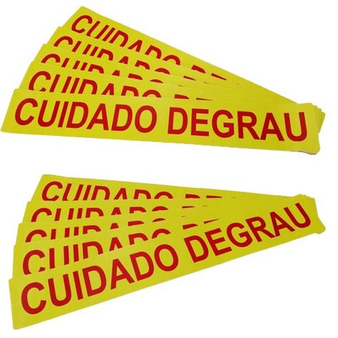 Adesivo De Segurança Cuidado Degrau Medida 90 X 14cm