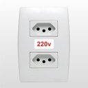 Ver imagem 2 de Kit 2 Cartelas Etiqueta Adesivo De Voltagem 220v Tomadas E Cabos