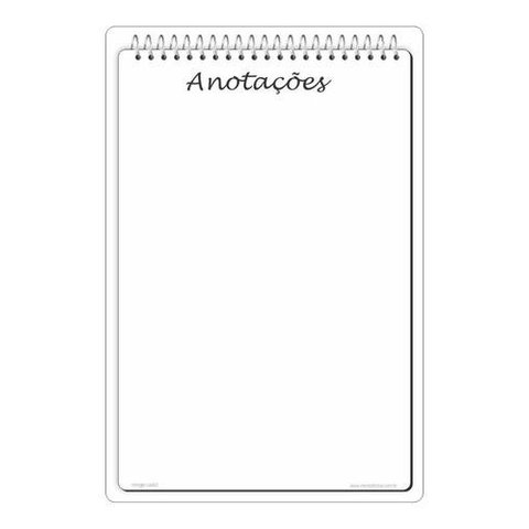 Ímã De Geladeira Caderno Porta Recados 20 X 30cm Planner Caderno 02