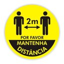 Ver imagem 1 de Adesivo Piso Mantenha Distância - Amarelo D