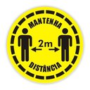 Ver imagem 1 de Adesivo Piso Mantenha Distância - Amarelo C