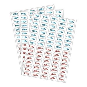 Kit 240 Etiquetas Adesivo Voltagem Tomada 110v E 220