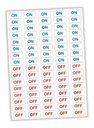 Ver imagem 1 de Kit 2 Cartelas Etiqueta Adesivo Ligado Desligado On Off