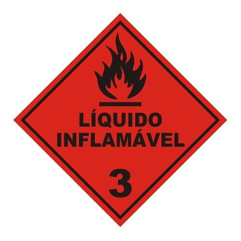 120 Adesivo Etiqueta Líquido Inflamável 3 Produtos Perigosos