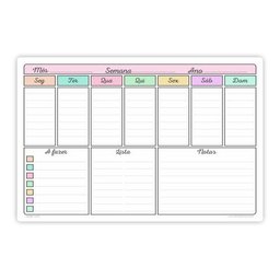 Quadro Planejamento Porta Recados Planner Em Mdf 20x30cm Mod03 - 1