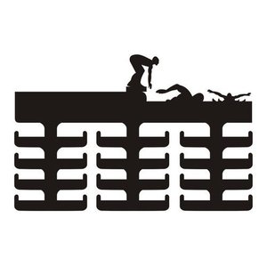 Porta Medalhas Natação Preto