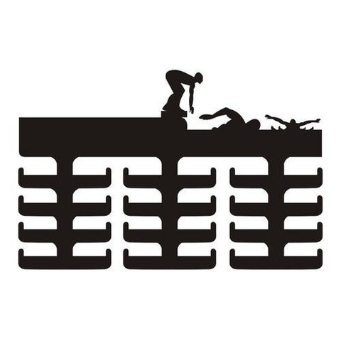 Porta Medalhas Natação Preto