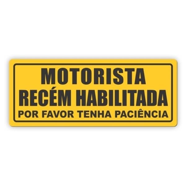 Ímã De Carro Motorista Recém Habilitada